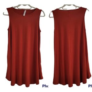 Womens Crew Neck Sleeveless Casual Sundress Loose Dress Summer-medium